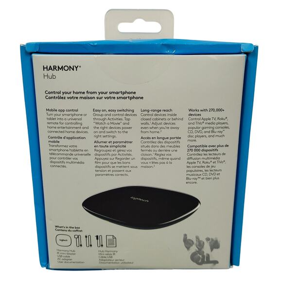 Logitech Harmony Hub Smartphone Remote Control Unifying Receiver Smart Home - Picture 3 of 10